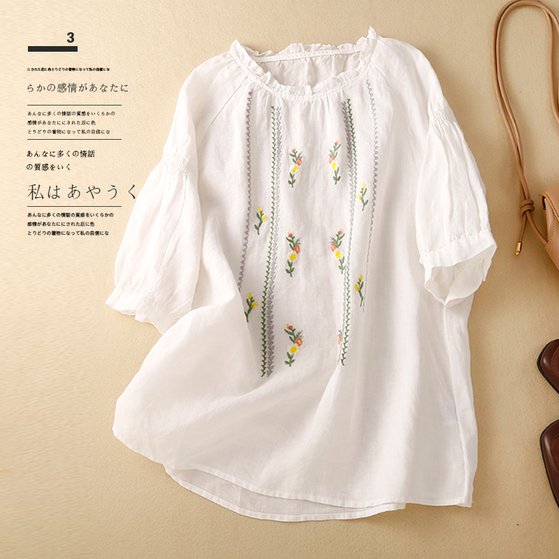 เสื้อลินิน เสื้อผ้าฝ้ายลินิน เสื้อเชิ้ตผ้าลินิน BY Zimo