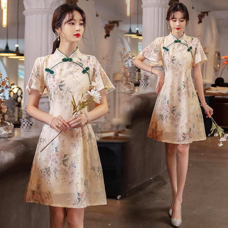 เดรสแขนสั้น มีไซส์ L-5XLอก 38-48 นิ้ว ใส่ได้ทั้งสาวหุ่นดีน่ารักจนถึงสาวอวบพลัสไซส์