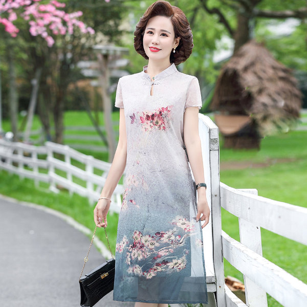 เดรสวัยผู้ใหญ่40-60ปีเดรสคุณแม่