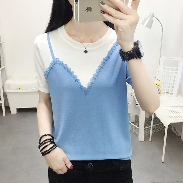 เสื้อทีเชิ้ตวัยรุ่น เนื้อผ้านิตติ้ง ใส่ได้ยืดได้ไม่คัน