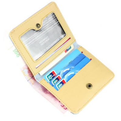 กระเป๋าสตางค์ผู้หญิง ใบสั้น หนังนิ่ม สีพื้น สำหรับ สาว ที่ชื่อชอบ กระเป๋าสตางค์บาง ๆ สีสวย สีเขียว ดำ ครีม ฟ้า น้ำตาล ใส่บัตรได้ พอประมาณ 163500