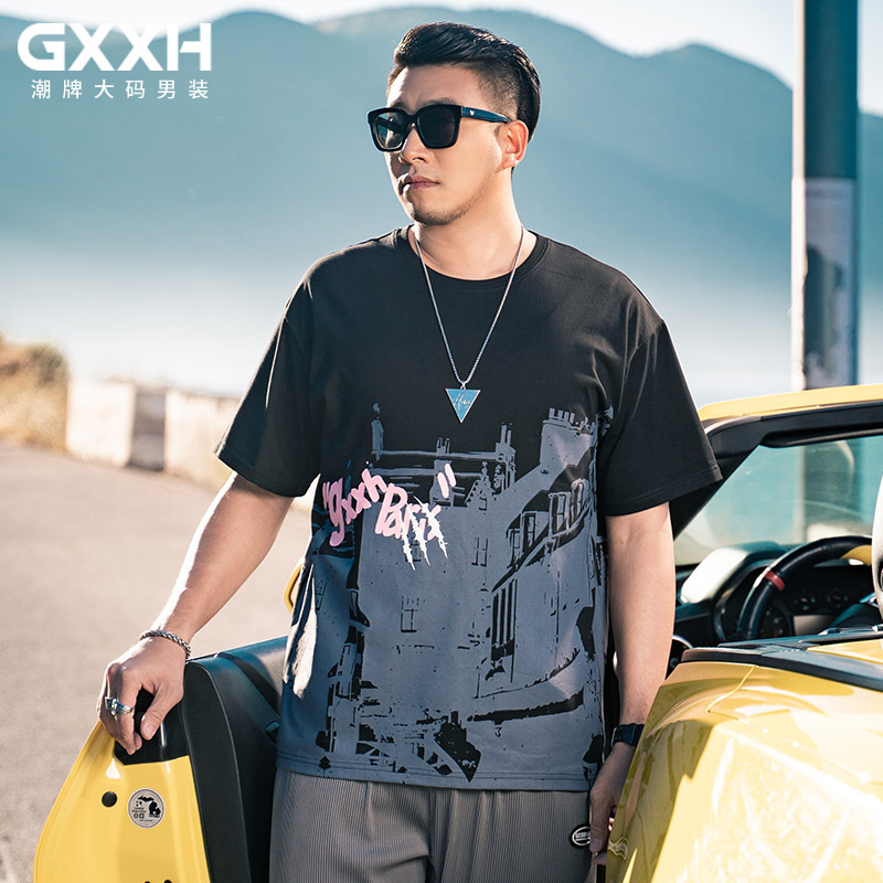 เสื้อยืดผู้ชายอ้วน S-5XL(อกเสื้อ39-51นิ้ว)