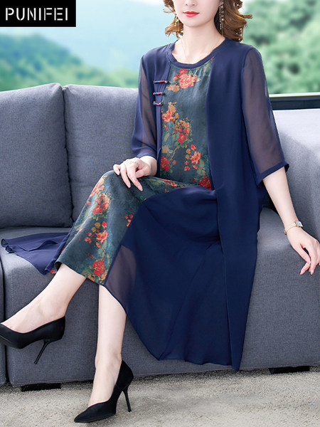 เดรสวัยผู้ใหญ่40-60ปี เดรสคุณแม่ ชุดเดรสทำงานวัยผู้ใหญ่ แบรนด์ MAMA DRESS