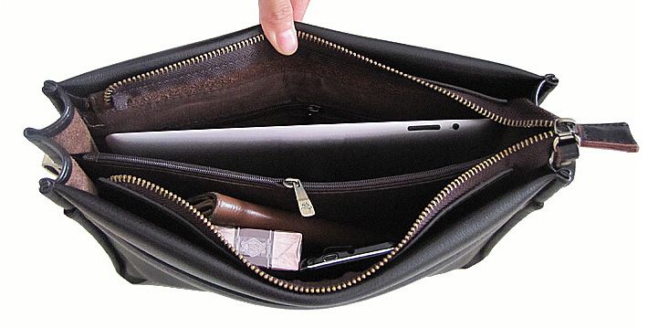 กระเป๋าสะพายข้างผู้ชาย กระเป๋าสะพาย Polo แบบ แนวนอน สีดำ และ สีน้ำตาล กระเป๋าใส่เอกสาร หนัง Pu ทนทาน กันน้ำ ใส่ ipad ได้ แบบหรู 800261