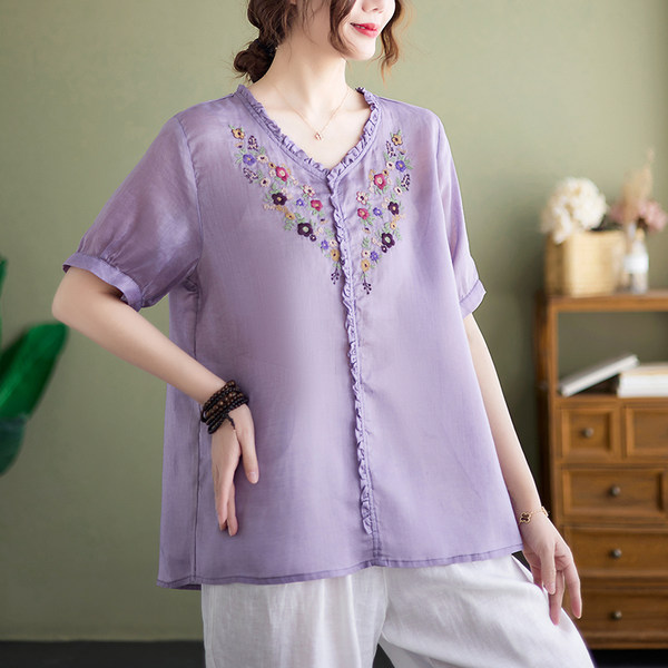 เสื้อลินิน แบบเสื้อสวยๆ เสื้อผ้าฝ้ายลินิน เสื้อเชิ้ตผ้าลินิน BY LININ