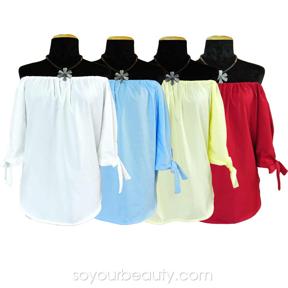 เสื้อแฟชั่น เสื้อเกาะอกโชว์ไหล่ เปิดไหล่