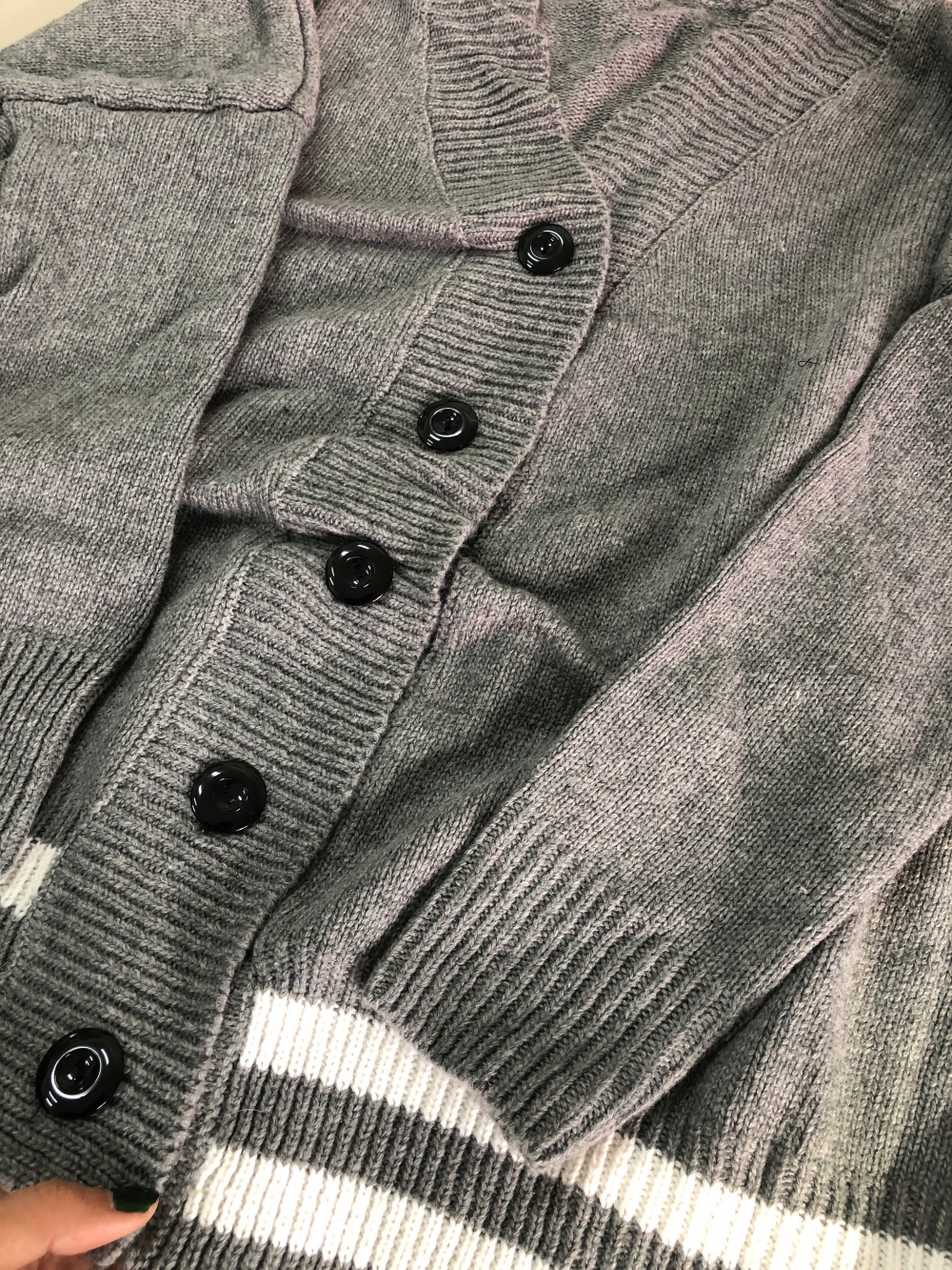 เสื้อคลุมไหมพรม สีเทาพร้อมส่ง ทรง oversize GRAY