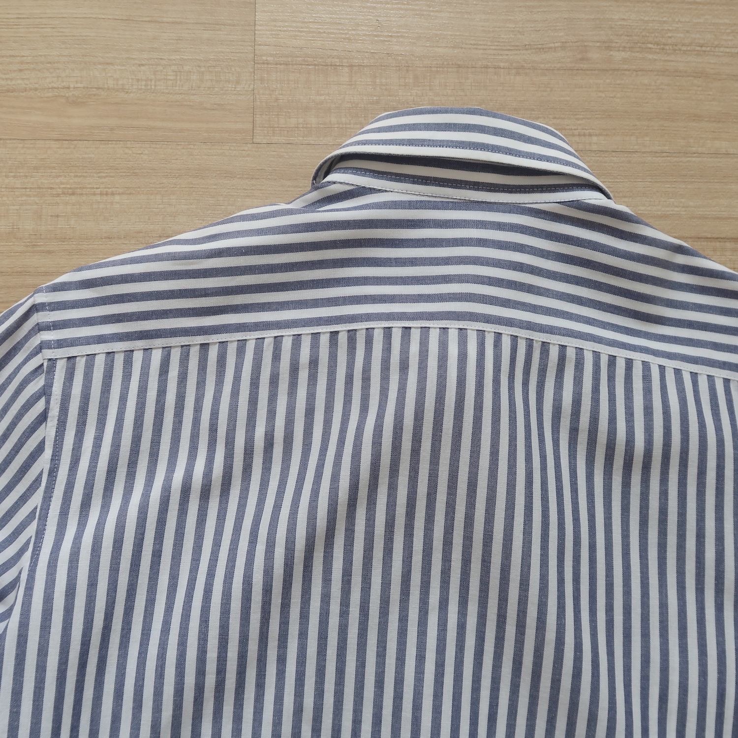 Celine Blue Stripe Crop Shirt
