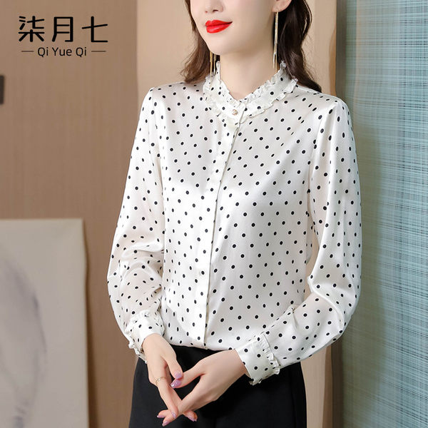 เสื้อเชิ้ตลายดอกผู้หญิง เสื้อเชิ้ตสาววัยผู้ใหญ่ ขายเสื้อผ้าแฟชั่นสุภาพสตรีวัยผู้ใหญ่