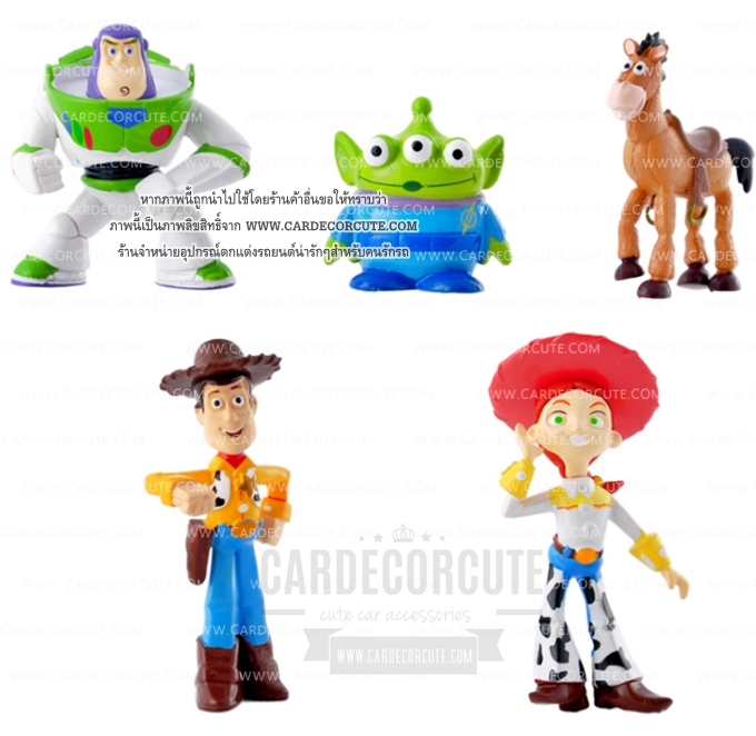 คละแบบ - ตุ๊กตาเซ็ตดิสนีย์ Toy Story 5 ชิ้น วางตกแต่งหน้ารถยนต์
