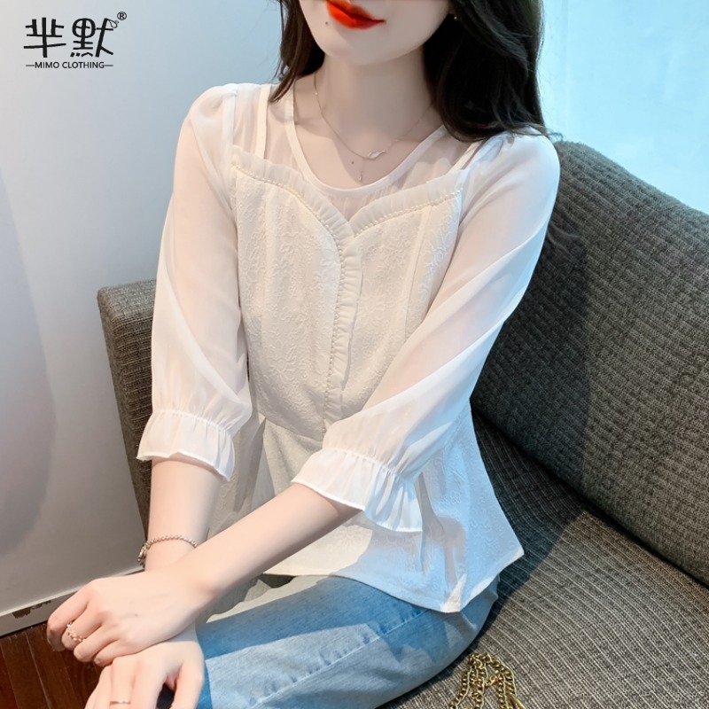 เสื้อลูกไม้ เสื้อเชิ้ตแขนยาว