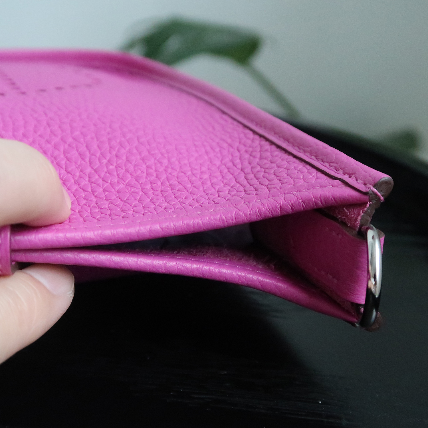 Hermes Magnolia Clemence Leather Evelyne TPM 16 CM PHW