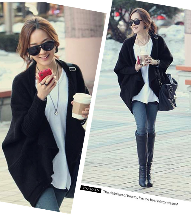 เสื้อคลุมไหมพรมเส้นเล็ก เนื้อนิ่ม ผ้าไม่หนา เบา เหมาะสำหรับอากาศบ้านเราค่ะ ทรงเก๋มากค่ะ พร้อมส่ง