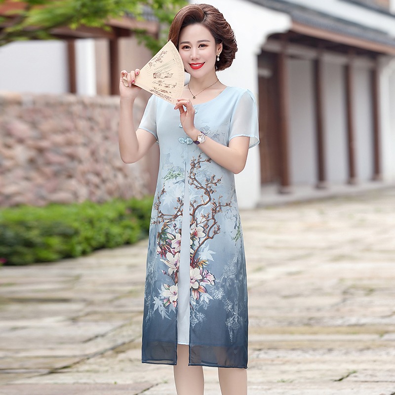 เดรสวัยผู้ใหญ่40-60ปีเดรสคุณแม่