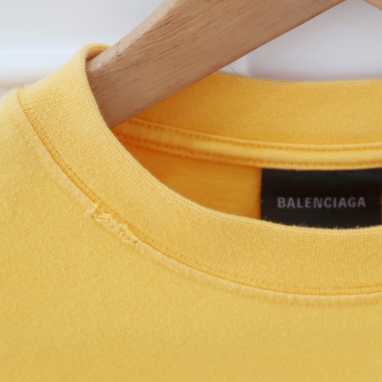Balenciaga Yellow Wave Logo T Shirt