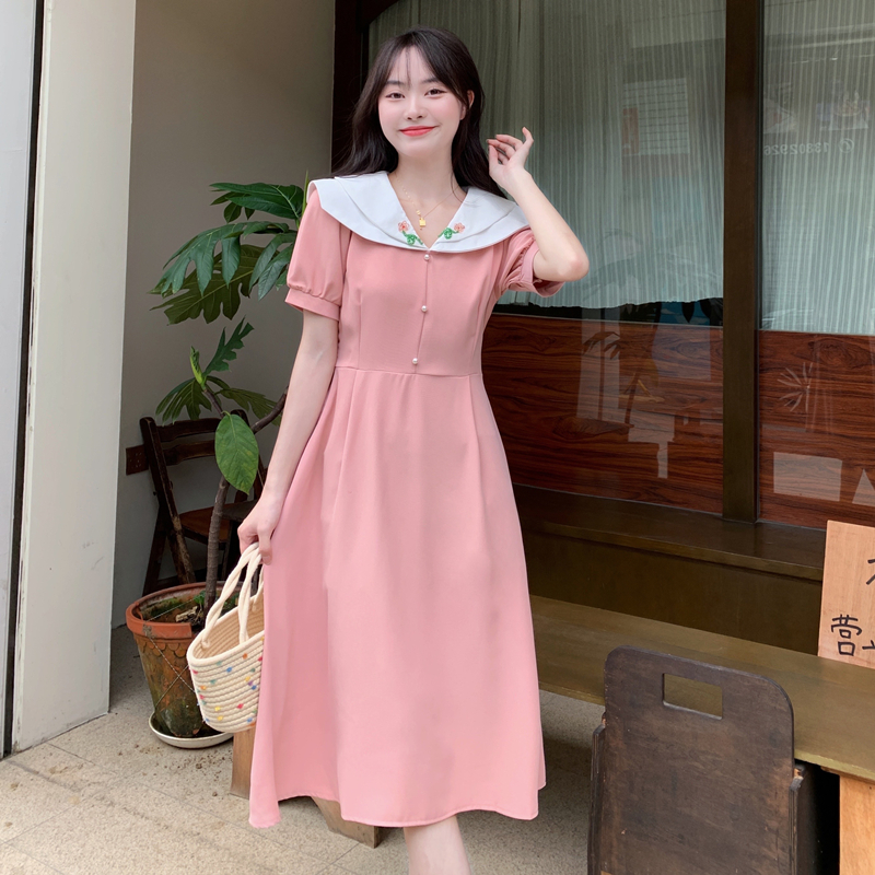 เดรสวัยรุ่น-เดรสคนอ้วนวัยรุ่น L-4XL(อก38-46 นิ้ว)