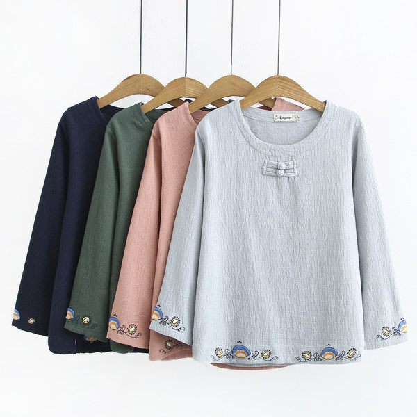 เสื้อลินินสไตล์ผู้ใหญ่ เสื้อคุณแม่ เสื้อผู้ใหญ่ แบรนด์ LININ