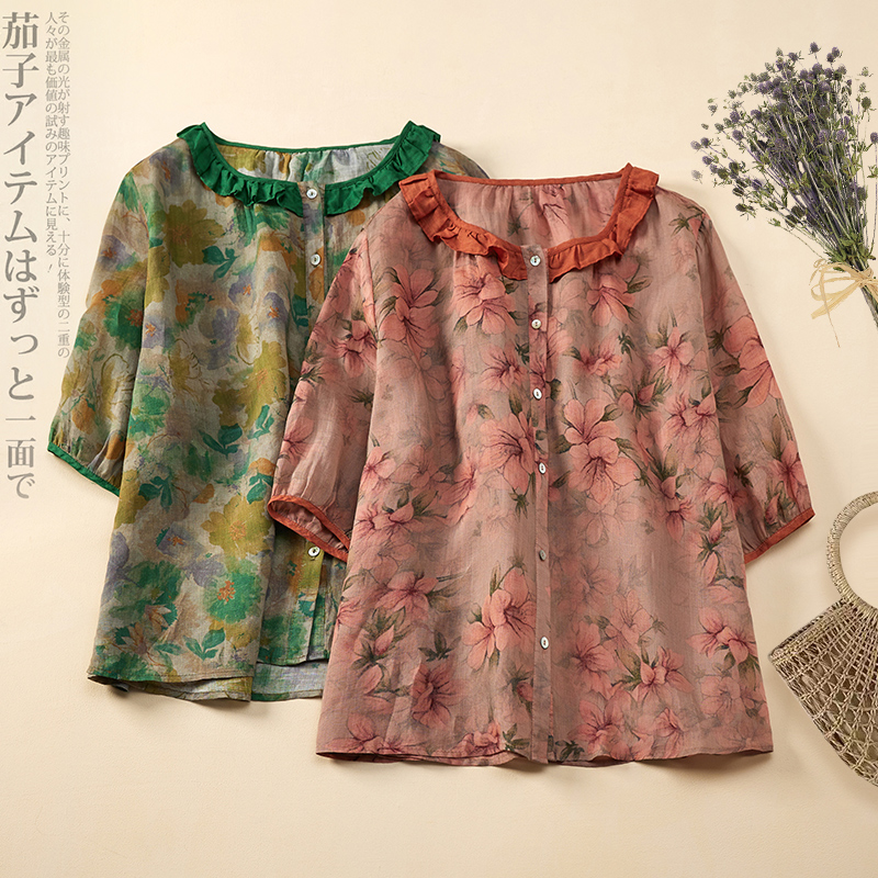 เสื้อลินิน เสื้อผ้าฝ้ายลินิน เสื้อเชิ้ตผ้าลินิน