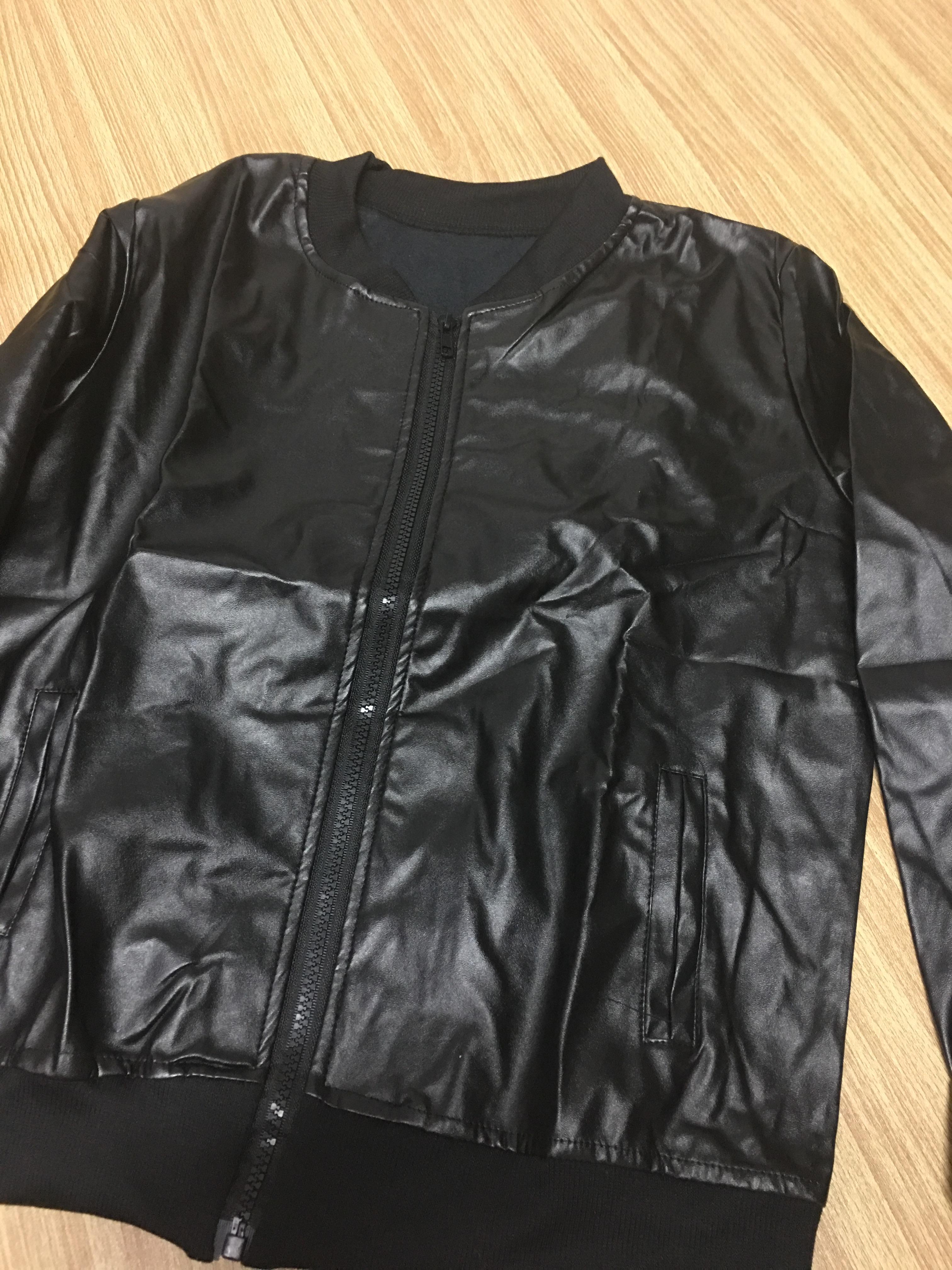 แจ็คเก็ตหนังเทียม ทรงสวย เท่ ดูดี เก๋ไก๋ พร้อมส่งเลยจ้า black