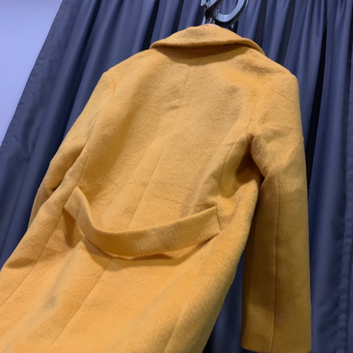 เสื้อโค้ท สไตล์เกาหลี ทรงคลาสสิค ผ้าขนสั้น พร้อมบุซะบใน ใส่ง่ายเข้ากับทุกชุด กันหนาวได้ดี พร้อมส่ง สีเหลือง
