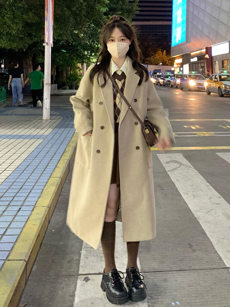 OverCoat เสื้อโค้ทยาว กันหนาว สไตล์ญี่ปุ่น แบบเรียบๆ บุซับในกันลม พร้อมส่ง