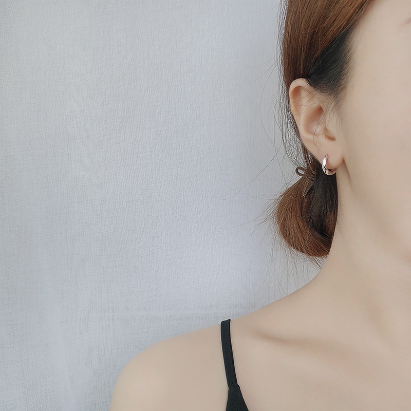 ต่างหูเงินแท้ S925 รุ่น Flame ต่างหูห่วงเล็กเกลียวหนา มินิมอล สูง12.4mm เงินแท้ทั้งชิ้น Silver925