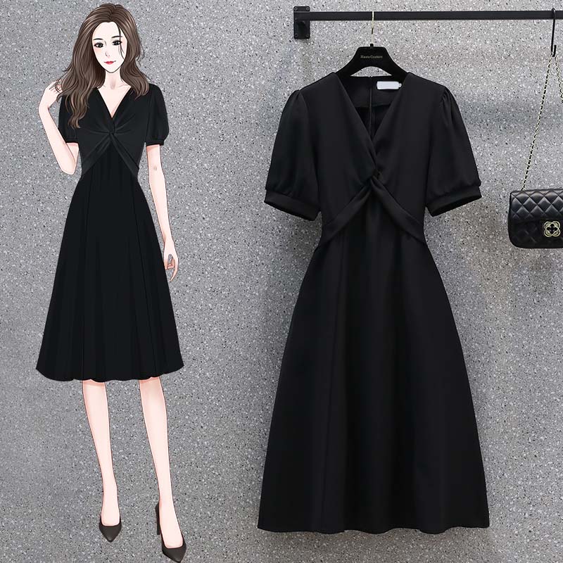 เดรสแขนสั้น มีไซส์ L-4XLอก 38-47 นิ้ว ใส่ได้ทั้งสาวหุ่นดีน่ารักจนถึงสาวอวบพลัสไซส์