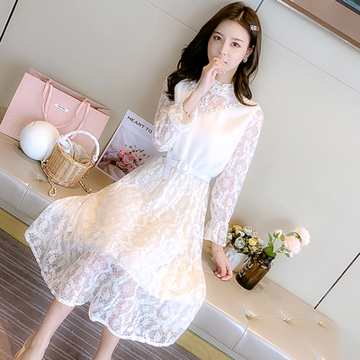 เดรสวัยรุ่น เดรสลูกไม้ชีฟอง By Meiyi women's clothing