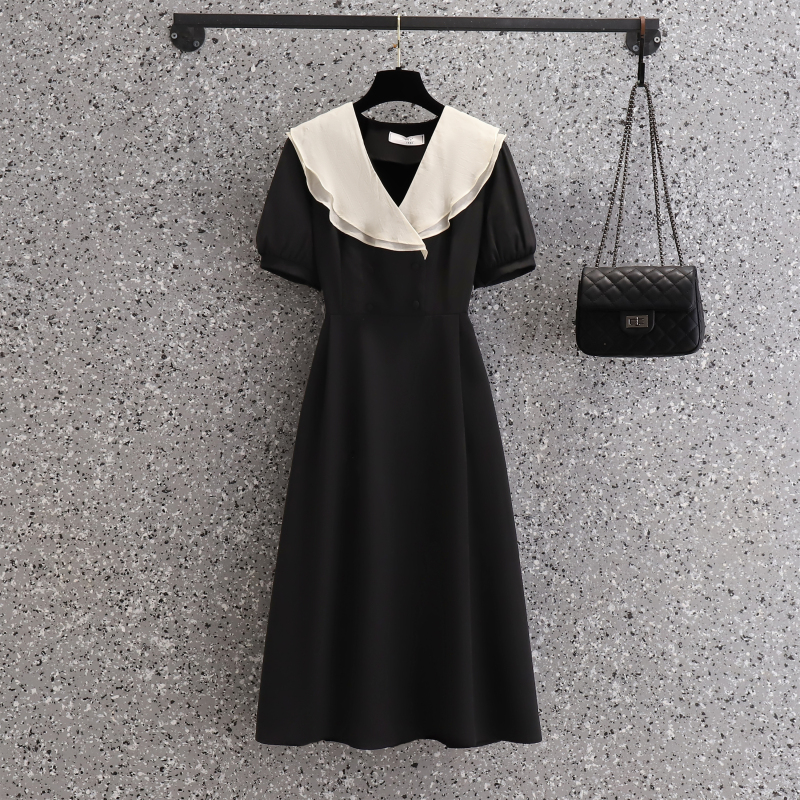 เดรสแขนสั้น มีไซส์ L-4XLอก 38-47 นิ้ว ใส่ได้ทั้งสาวหุ่นดีน่ารักจนถึงสาวอวบพลัสไซส์