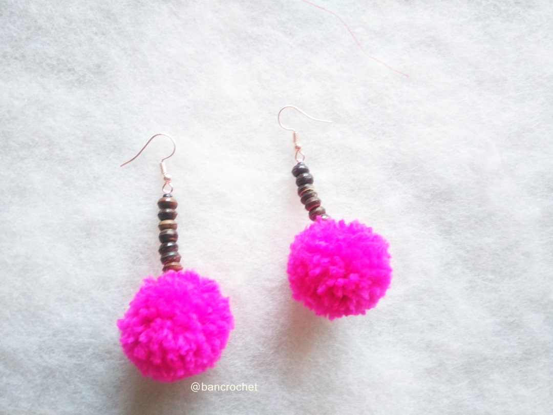 ต่างหูถักโครเชต์ crochet earrings