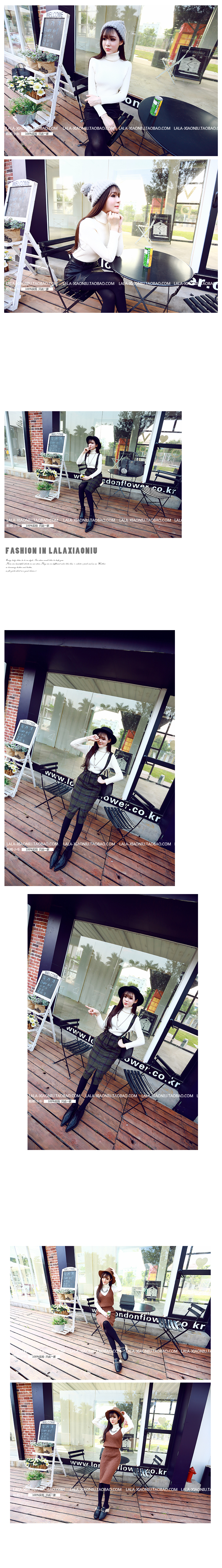 เสื้อไหมพรมคอเต่า สีดำ ทอลายทาง ยืดได้เยอะ ผ่าไม่หนา พร้อมส่ง Black