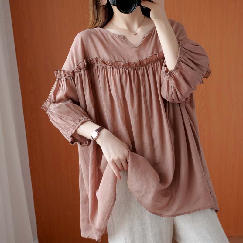 เสื้อลินิน เสื้อผ้าฝ้ายลินิน เสื้อเชิ้ตผ้าลินิน