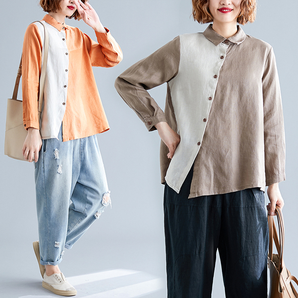 เสื้อเชิ้ตผ้าฝ้ายลินิน
