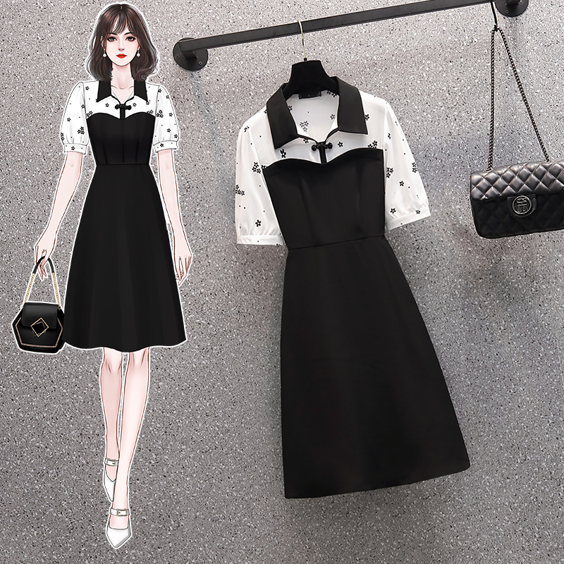 เดรสแขนสั้น มีไซส์ L-4XLอก 38-47 นิ้ว ใส่ได้ทั้งสาวหุ่นดีน่ารักจนถึงสาวอวบพลัสไซส์