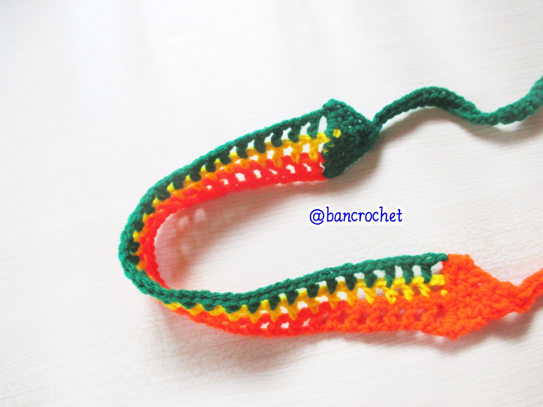 Bancrochet ที่คาดผมถักโครเชต์ สลับสี crochet headband หลากสี 1-1.5*13 inch
