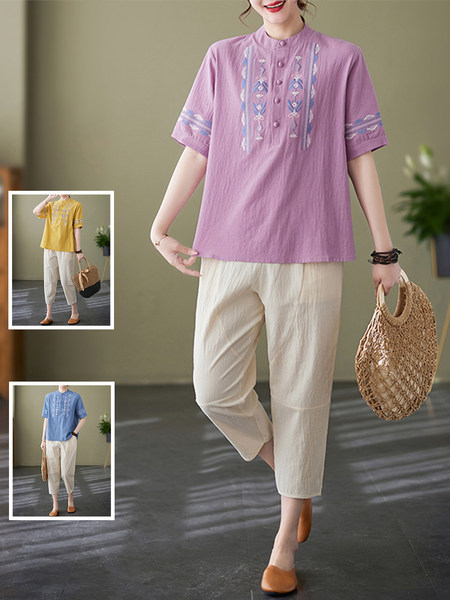 เสื้อลินิน เสื้อผ้าฝ้ายลินิน เสื้อเชิ้ตผ้าลินิน