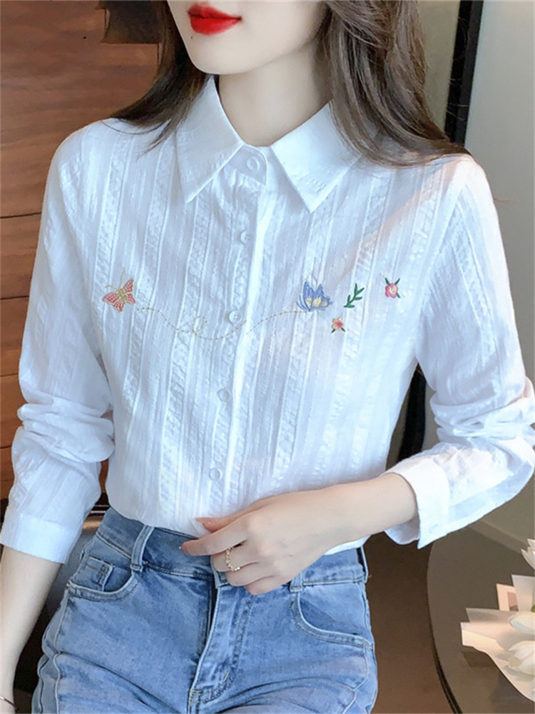 เสื้อลูกไม้ เสื้อเชิ้ตแขนยาว