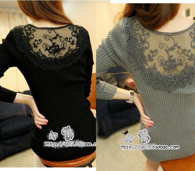 สีดำ เสื้อแฟชั่นตัวยาว ทรงสวย แต่งซีทรูเก๋ๆ เนื้อผ้าตามรูป เนื้อนิ่มยืดได้เยอะ พร้อมส่ง