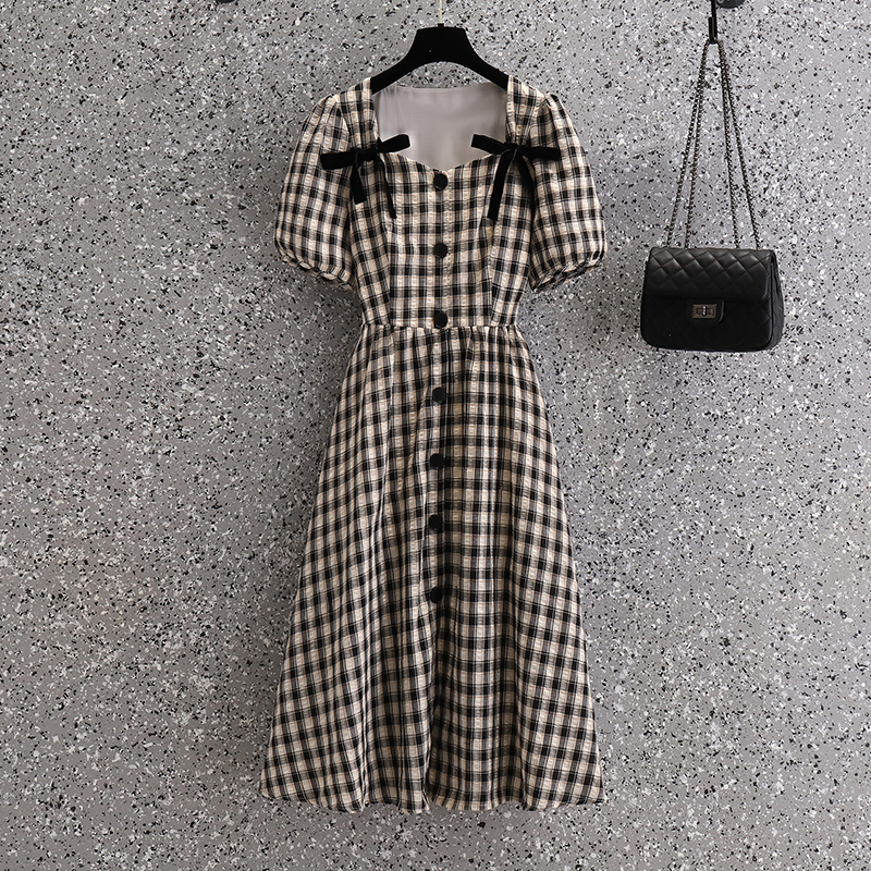 เดรสแขนสั้น มีไซส์ L-4XLอก 38-47 นิ้ว ใส่ได้ทั้งสาวหุ่นดีน่ารักจนถึงสาวอวบพลัสไซส์