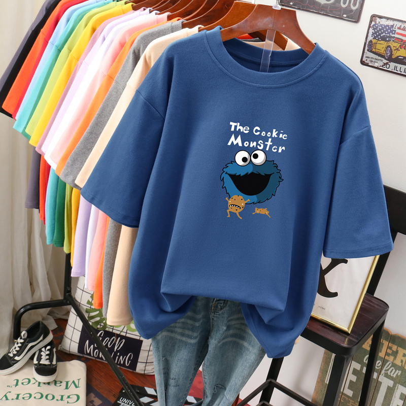 เสื้อยืดคอตตอน สกรีนลายน่ารัก มีหลากหลายสี ส่งฟรีทั่วไทย BY JIMIAO