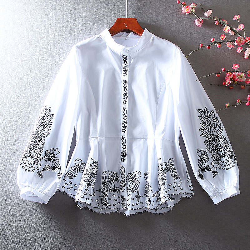 เสื้อลินิน เสื้อผ้าฝ้ายลินิน เสื้อเชิ้ตผ้าลินิน ปักลายสวยๆด้วยด้าย สไตล์VINTAGE