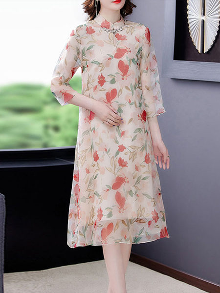 เดรสวัยผู้ใหญ่40-60ปี เดรสคุณแม่ ชุดเดรสทำงานวัยผู้ใหญ่ แบรนด์ MAMA DRESS