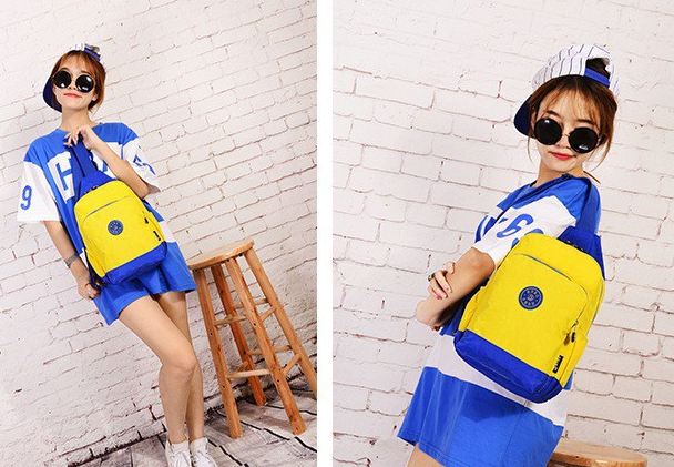 กระเป๋าเป้ กระเป๋าสะพาย กระเป๋าคาดอก ผ้าไนลอน กันน้ำ ใบใหญ่ สีสันสดใส กระเป๋าใส่ของ กระจุกกระจิก เที่ยวทะเล เที่ยวต่างประเทศ 750458