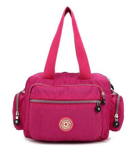 กระเป๋าถือ กระเป๋าสะพาย ผู้หญิง กระเป๋าผ้าไนลอน กันน้ำ สีสันสดใส ดีไซน์ ทรงกระบอก มีกระเป๋า ซิป 2 ข้าง กระเป๋าใส่ของกระจุกจิก กระเป๋าวัยรุ่น 967534