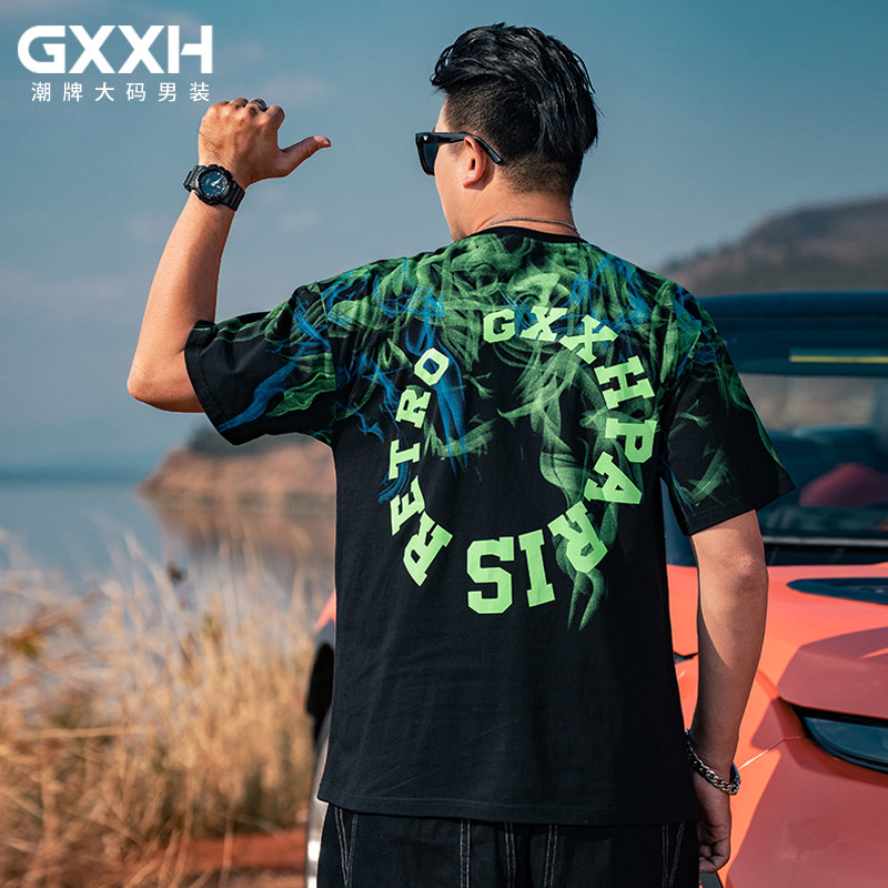 เสื้อยืดผู้ชายอ้วน S-5XL(อกเสื้อ39-51นิ้ว)