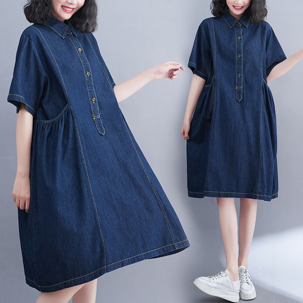 เสื้อลินินคนอ้วน เสื้อทีเชิ้ตคนอ้วนผู้หญิง เสื้อทีเชิ้ตตัวใหญ่ By Literary Plus size