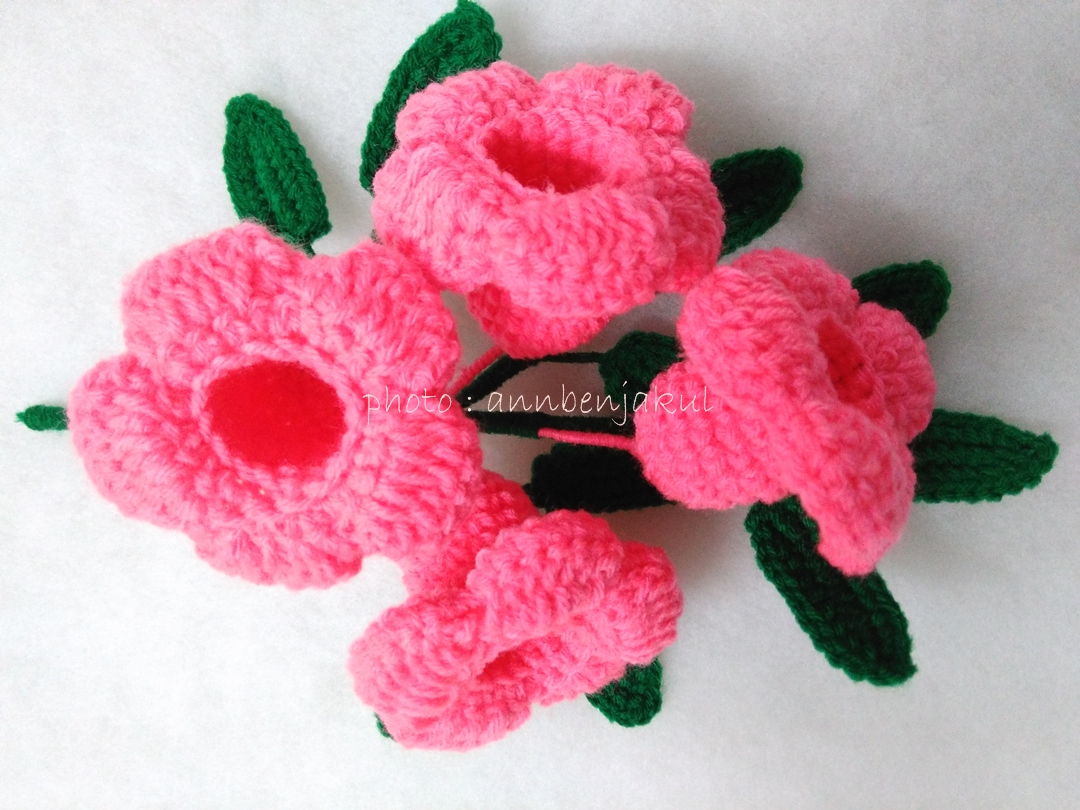 บานบุรีถักสีชมพู