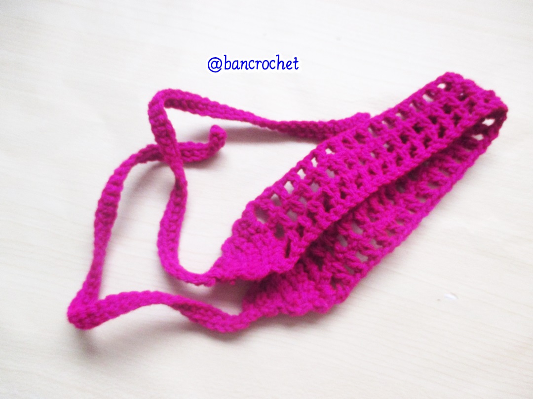 Bancrochet ที่คาดผมถักโครเชต์ crochet headband บานเย็น 1-1.5*13 inch