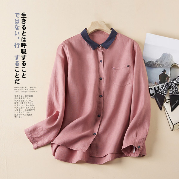 เสื้อลินิน เสื้อผ้าฝ้ายลินิน เสื้อเชิ้ตผ้าลินิน