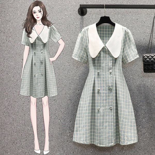 เดรสคนอ้วน เดรสสาวอวบ ชุดเดรสคนอ้วนวัยรุ่น BY PLUS SIZE Girl